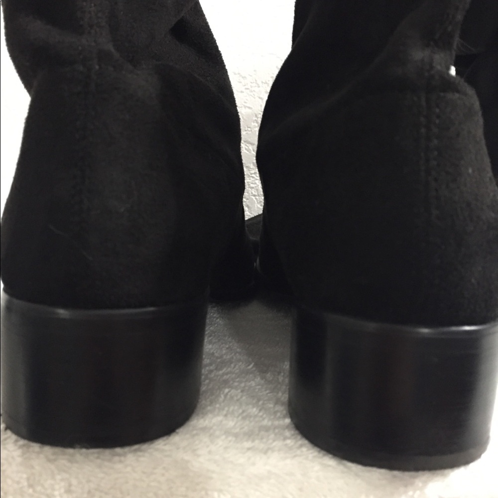 Black microsuede over the knee boots - Picture 6 of 8